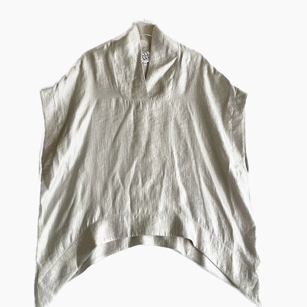 M Square Neetu Malik Platinum Top Lagenlook Shiny Scandi Architectural Holiday